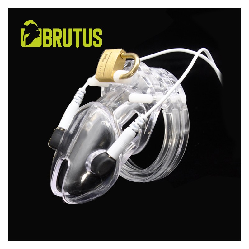 BRUTUS Volt Cage - Electro Chastity Cage - Clear